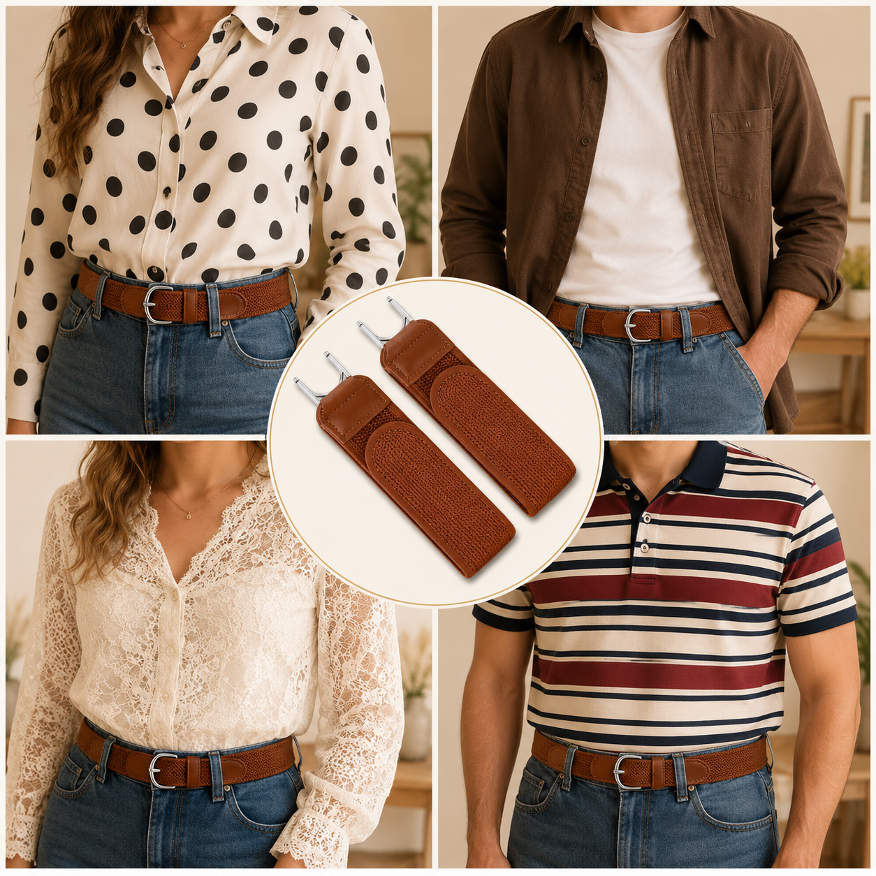 FlexWaist – No-Buckle Comfort Belt for Men