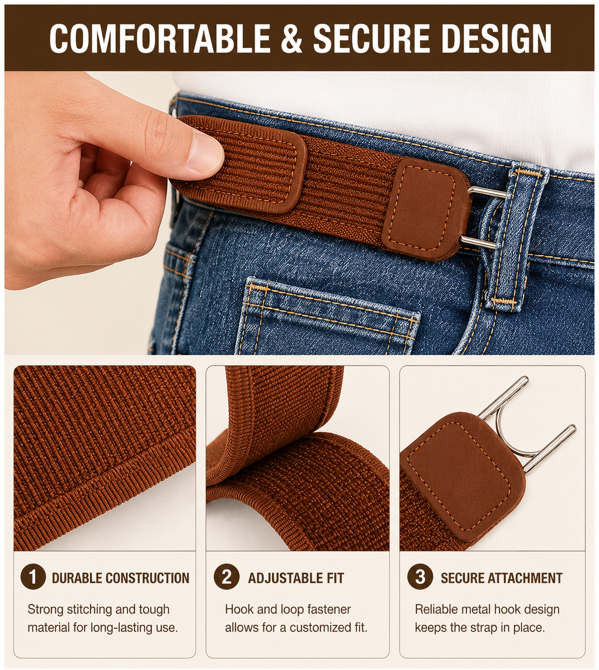 FlexWaist – No-Buckle Comfort Belt for Men